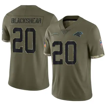 Nike Raheem Blackshear Men's Limited Carolina Panthers Olive 2022 Salute To Service Jersey