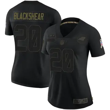 Nike Raheem Blackshear Women's Limited Carolina Panthers Black 2020 Salute To Service Jersey