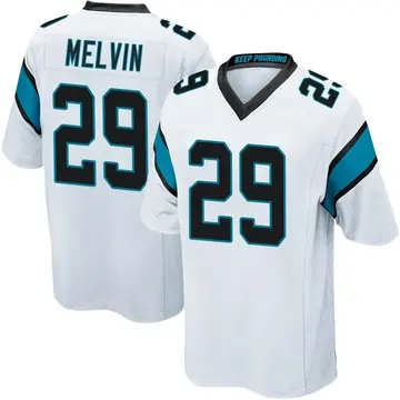 Nike Rashaan Melvin Youth Game Carolina Panthers White Jersey