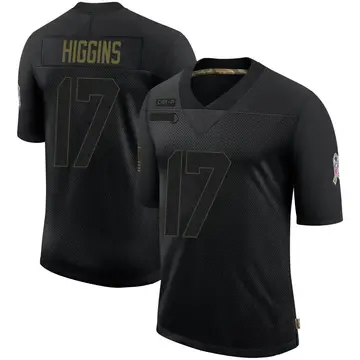 Nike Rashard Higgins Men's Limited Carolina Panthers Black 2020 Salute To Service Jersey