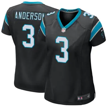 Nike Robbie Anderson Women's Game Carolina Panthers Black Team Color Jersey