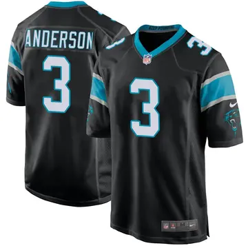 Nike Robbie Anderson Youth Game Carolina Panthers Black Team Color Jersey