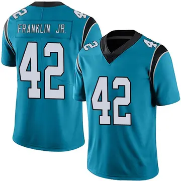 Nike Sam Franklin Jr. Men's Limited Carolina Panthers Blue Alternate Vapor Untouchable Jersey