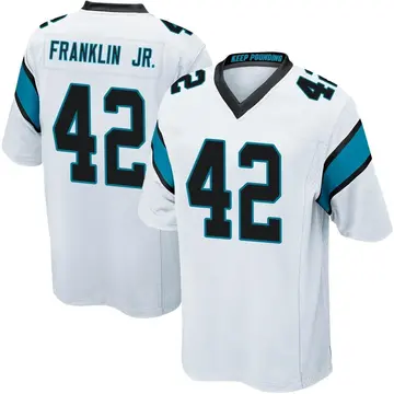 Nike Sam Franklin Jr. Youth Game Carolina Panthers White Jersey