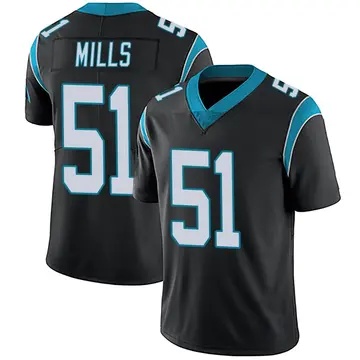 Nike Sam Mills Men's Limited Carolina Panthers Black Team Color Vapor Untouchable Jersey