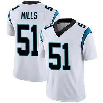 Nike Sam Mills Men's Limited Carolina Panthers White Vapor Untouchable Jersey