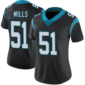Nike Sam Mills Women's Limited Carolina Panthers Black Team Color Vapor Untouchable Jersey