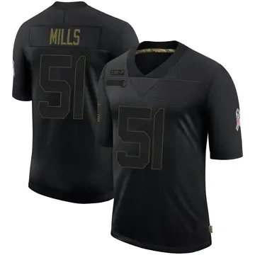 Nike Sam Mills Youth Limited Carolina Panthers Black 2020 Salute To Service Jersey