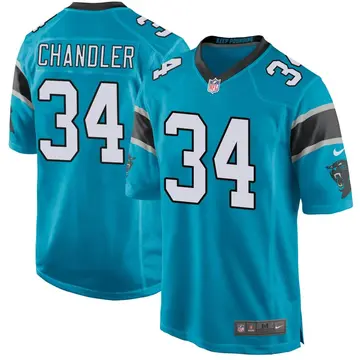 Nike Sean Chandler Men's Game Carolina Panthers Blue Alternate Jersey