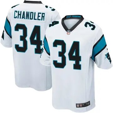 Nike Sean Chandler Men's Game Carolina Panthers White Jersey