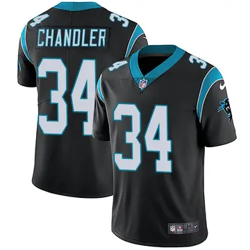 Nike Sean Chandler Men's Limited Carolina Panthers Black Team Color Vapor Untouchable Jersey