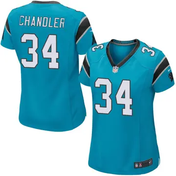 Nike Sean Chandler Women's Game Carolina Panthers Blue Alternate Jersey