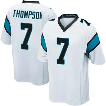 Nike Shaq Thompson Men's Game Carolina Panthers White Jersey