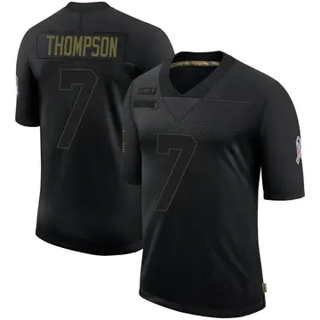 Nike Shaq Thompson Men's Limited Carolina Panthers Black 2020 Salute To Service Jersey