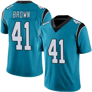 Nike Spencer Brown Men's Limited Carolina Panthers Blue Alternate Vapor Untouchable Jersey