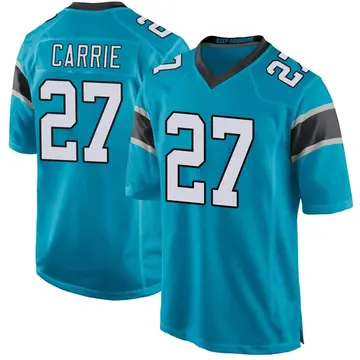 Nike T.J. Carrie Men's Game Carolina Panthers Blue Alternate Jersey