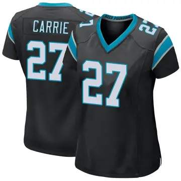 Nike T.J. Carrie Women's Game Carolina Panthers Black Team Color Jersey