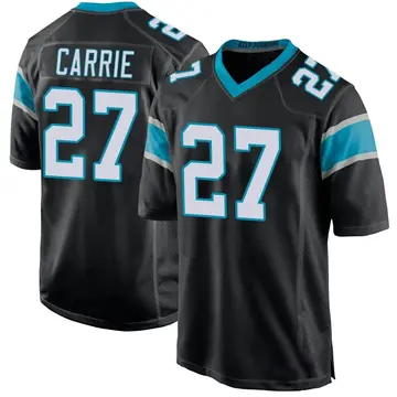 Nike T.J. Carrie Youth Game Carolina Panthers Black Team Color Jersey