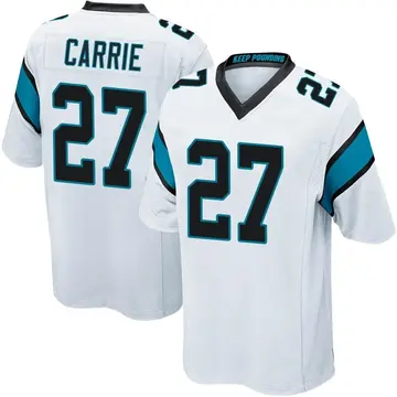 Nike T.J. Carrie Youth Game Carolina Panthers White Jersey