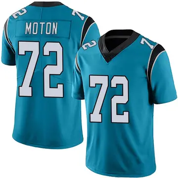 Nike Taylor Moton Men's Limited Carolina Panthers Blue Alternate Vapor Untouchable Jersey