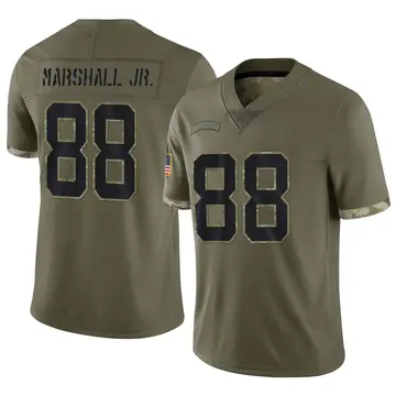 Nike Terrace Marshall Jr. Men's Limited Carolina Panthers Olive 2022 Salute To Service Jersey