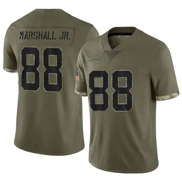 Nike Terrace Marshall Jr. Youth Limited Carolina Panthers Olive 2022 Salute To Service Jersey