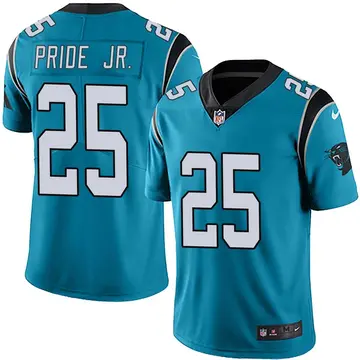 Nike Troy Pride Jr. Men's Limited Carolina Panthers Blue Alternate Vapor Untouchable Jersey