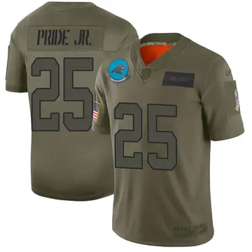 Nike Troy Pride Jr. Men's Limited Carolina Panthers Camo 2019 Salute to Service Jersey