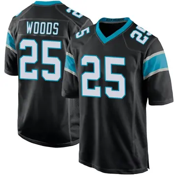 Nike Xavier Woods Youth Game Carolina Panthers Black Team Color Jersey