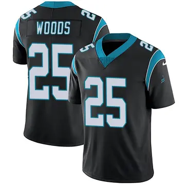 Nike Xavier Woods Youth Limited Carolina Panthers Black Team Color Vapor Untouchable Jersey