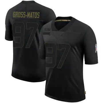 Nike Yetur Gross-Matos Men's Limited Carolina Panthers Black 2020 Salute To Service Jersey