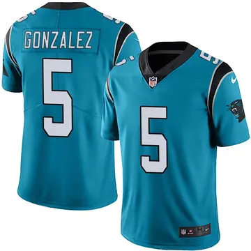 Nike Zane Gonzalez Men's Limited Carolina Panthers Blue Alternate Vapor Untouchable Jersey