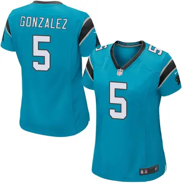 Nike Zane Gonzalez Women's Game Carolina Panthers Blue Alternate Jersey