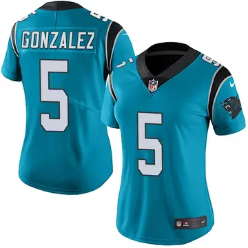 Nike Zane Gonzalez Women's Limited Carolina Panthers Blue Alternate Vapor Untouchable Jersey
