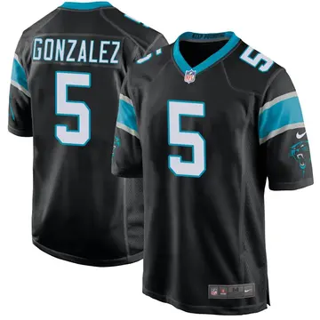 Nike Zane Gonzalez Youth Game Carolina Panthers Black Team Color Jersey